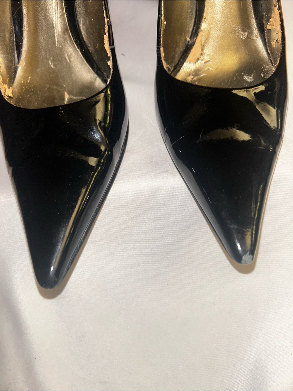 Nine West Black Patent Pointed-Toe Pumps - Picture 2 of 8